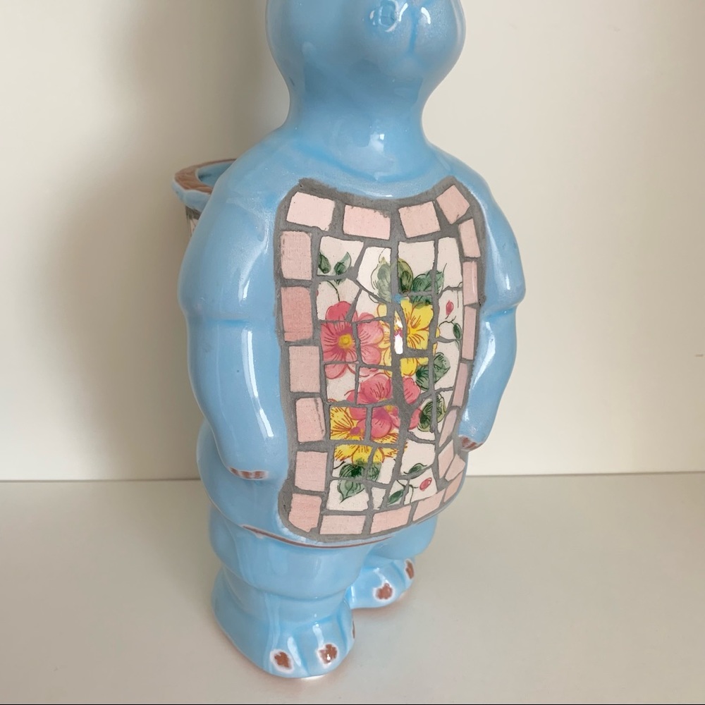 vintage Mosaic ceramic bunny planter - Picture 14 of 17